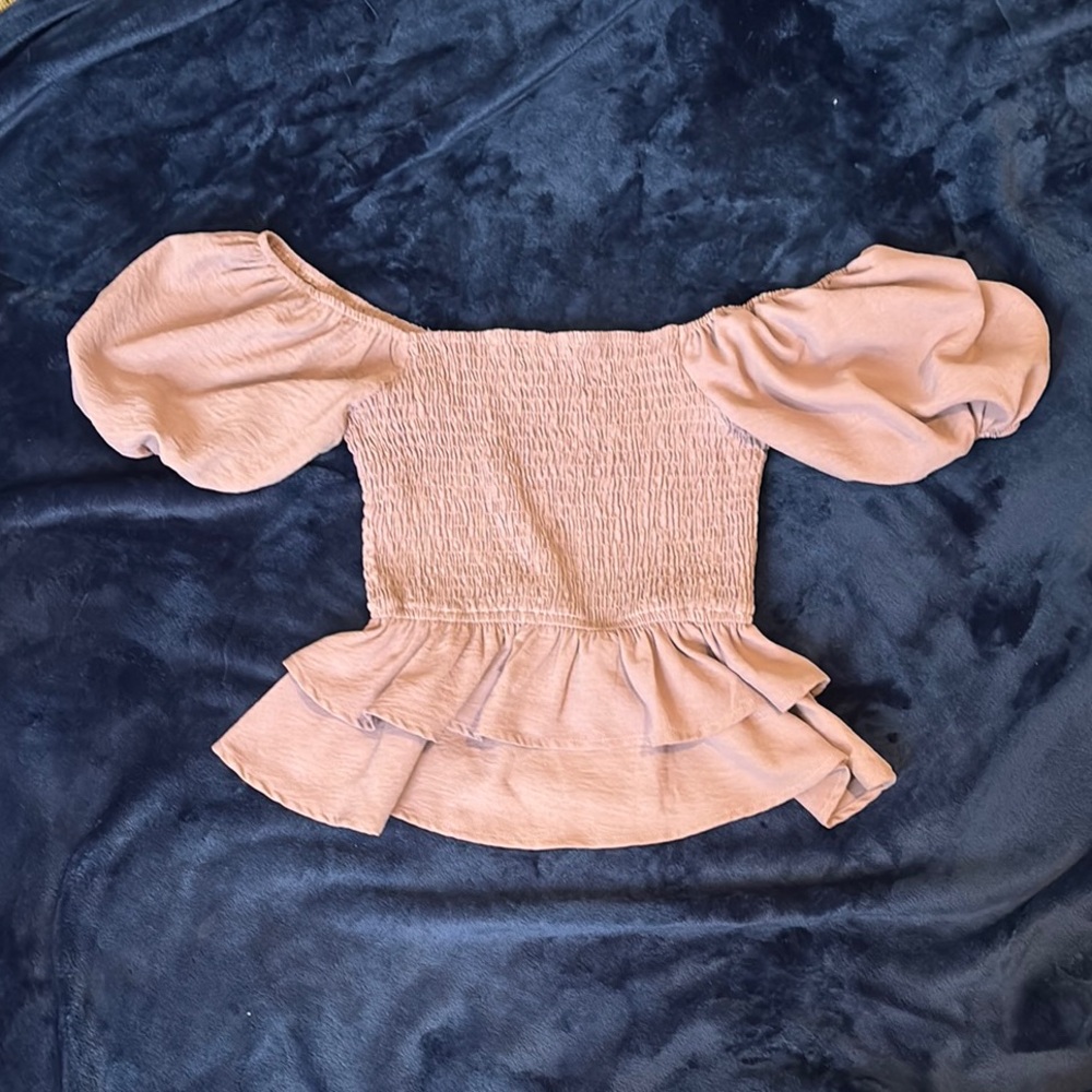 Altar'd State Pink Off-Shoulder Blouse
